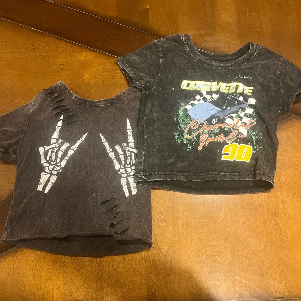 Black Graphic T-Shirt Set